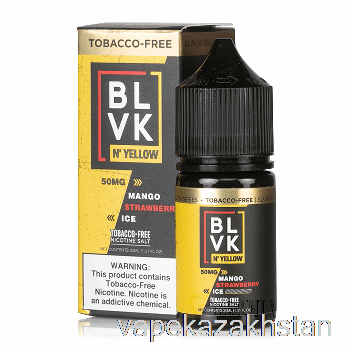 Vape Disposable Mango Strawberry Ice - BLVK N' Yellow Salts - 30mL 35mg